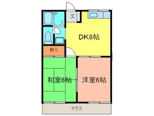 モアクレスト和気A棟【1階】の間取り