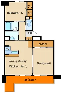 ファミールハイツ明石 壱番館【2階】の間取り