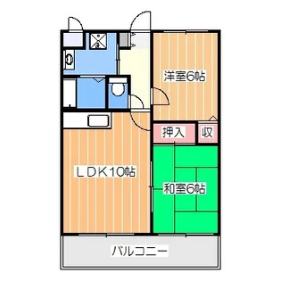 サンライズ三国ヶ丘【4階】の間取り