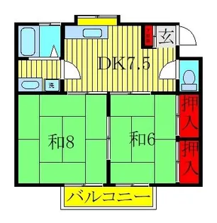 クレセントパレス【1階】の間取り