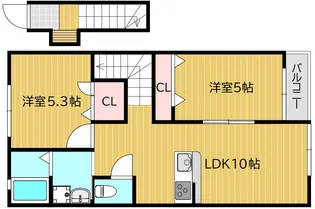 Calm福田【2階】の間取り