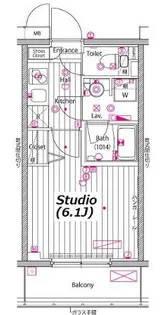 ガーラ・プレシャス川崎【11階】の間取り