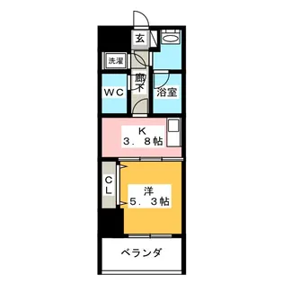 さくらHills NISHIKI Platinum Residence【7階】の間取り