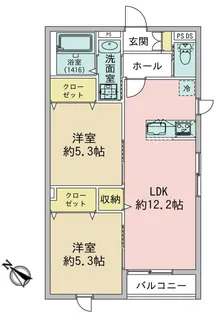 旭が丘1丁目マンション(仮称)【2階】の間取り