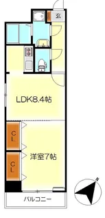 グランディールノブハラ【5階】の間取り