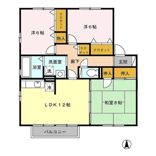 ラ ポール A【2階】の間取り