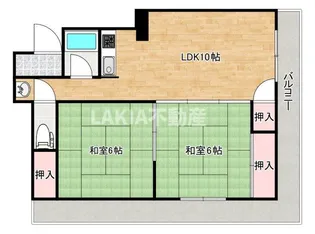 文の里コーポ【5階】の間取り