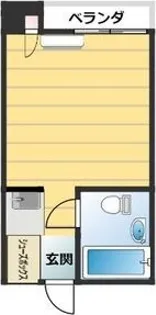 サンビル勝山北【7階】の間取り