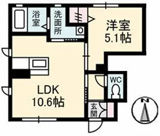 シャーメゾンA【1階】の間取り