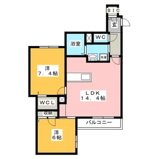リオリエント華陽【3階】の間取り