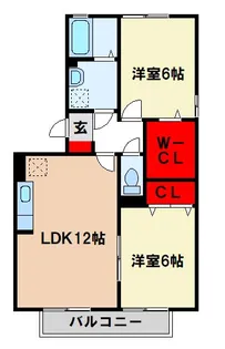 グリーンヒル ミチホA【1階】の間取り
