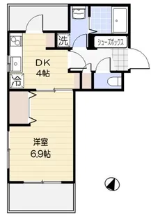 グリーンコート一の坂【2階】の間取り