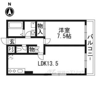 アクエルド仁王門【1階】の間取り