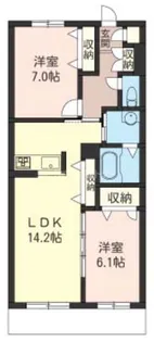リッツ末広II【1階】の間取り