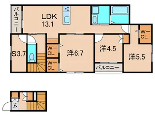 伊丹市平松6丁目ヘーベルメゾン【2階】の間取り