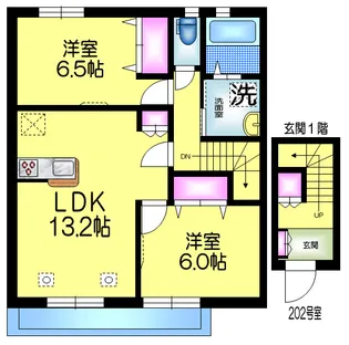 MAISON 扇【2階】の間取り