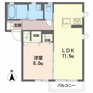 シャーメゾン ベルツリー【2階】の間取り