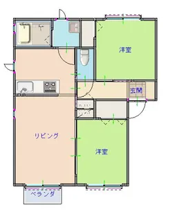 アパート桜【1階】の間取り