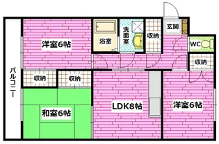 アーバンコート南幸【3階】の間取り