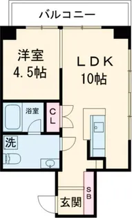 ワイポイントアパートメント【4階】の間取り