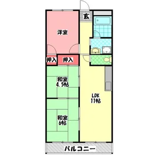 エクセル守口【2階】の間取り