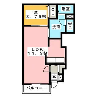 ハピネス・フジ【1階】の間取り