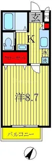 プレジール柏【2階】の間取り