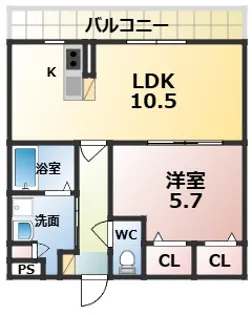 結充immeubleB館【3階】の間取り