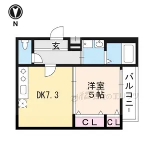 フジパレス岸部中【3階】の間取り