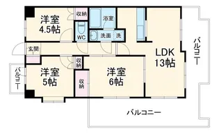 メゾンドセリエ【3階】の間取り