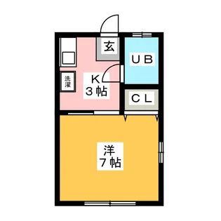 浅川コーポII【1階】の間取り