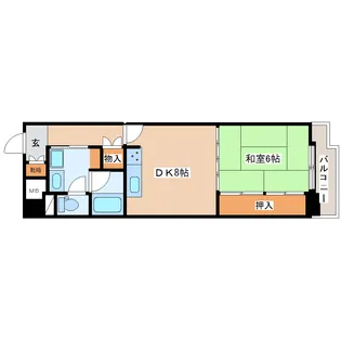 朝日プラザ大和町エザース【9階】の間取り