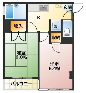 ヴィラ高安【3階】の間取り