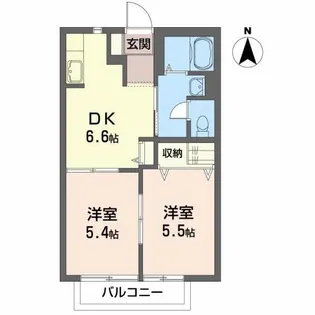 すずちくハイツ【1階】の間取り