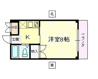 シャトー八木【1階】の間取り