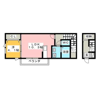 カームメゾン【2階】の間取り