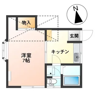 メールハイツ万代【2階】の間取り
