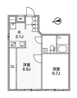 アルティザ新宿落合ソノリテ【5階】の間取り