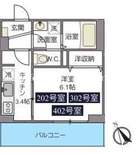 シルケンハウス【4階】の間取り