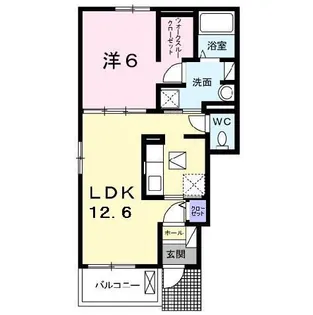 ハピネス フィールド III【1階】の間取り