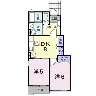 プロムナード アイB【1階】の間取り