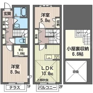クレールコート【1階】の間取り