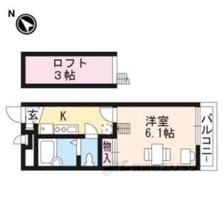 レオパレス北流【1階】の間取り