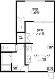 サンハイム熊野町【1階】の間取り