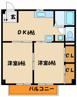 ウインズハイツII【1階】の間取り