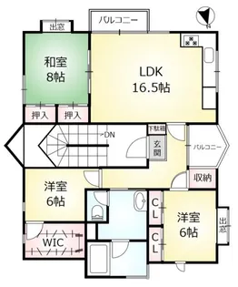 メジロホームズ【3階】の間取り