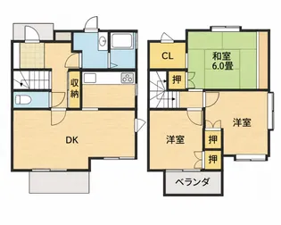 SILENT AROOW【1階】の間取り