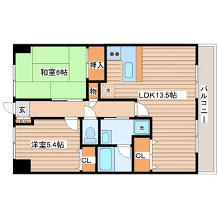 メビウスエース【1階】の間取り