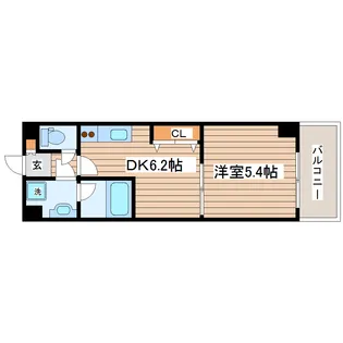 しゃとれ東勝山【5階】の間取り