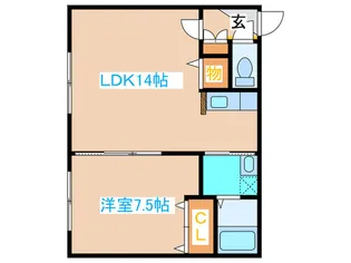 AKT月寒中央【5階】の間取り